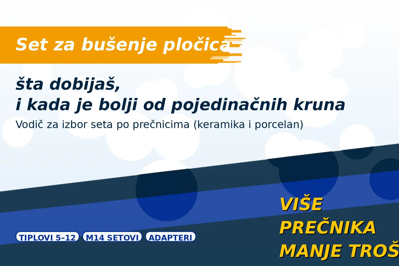 Set za bušenje pločica – kada je bolji od pojedinačnih kruna | Alatnik
