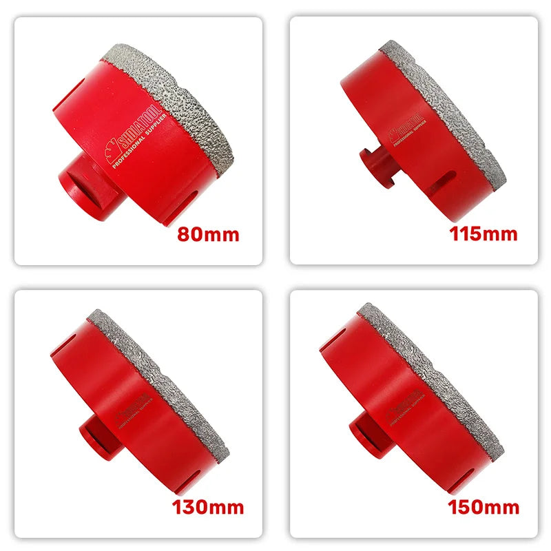 Set dijamantskih kruna za keramiku 80/115/130/150 mm – M14 – A85380/115/130/150