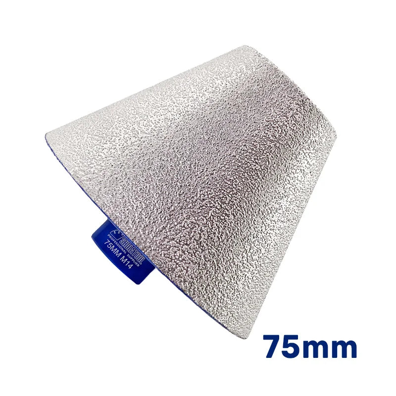 Dijamantska konusna kruna 75mm sa navojem M14 A868075M14 za faziranje, proširivanje i poliranje ivica