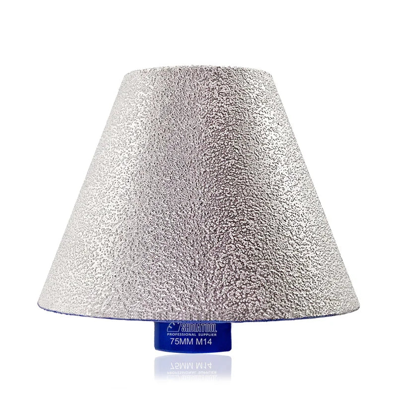 Dijamantska konusna kruna 75mm M14 – frontalni prikaz alata sa dijamantskom mrežom granulacije #80