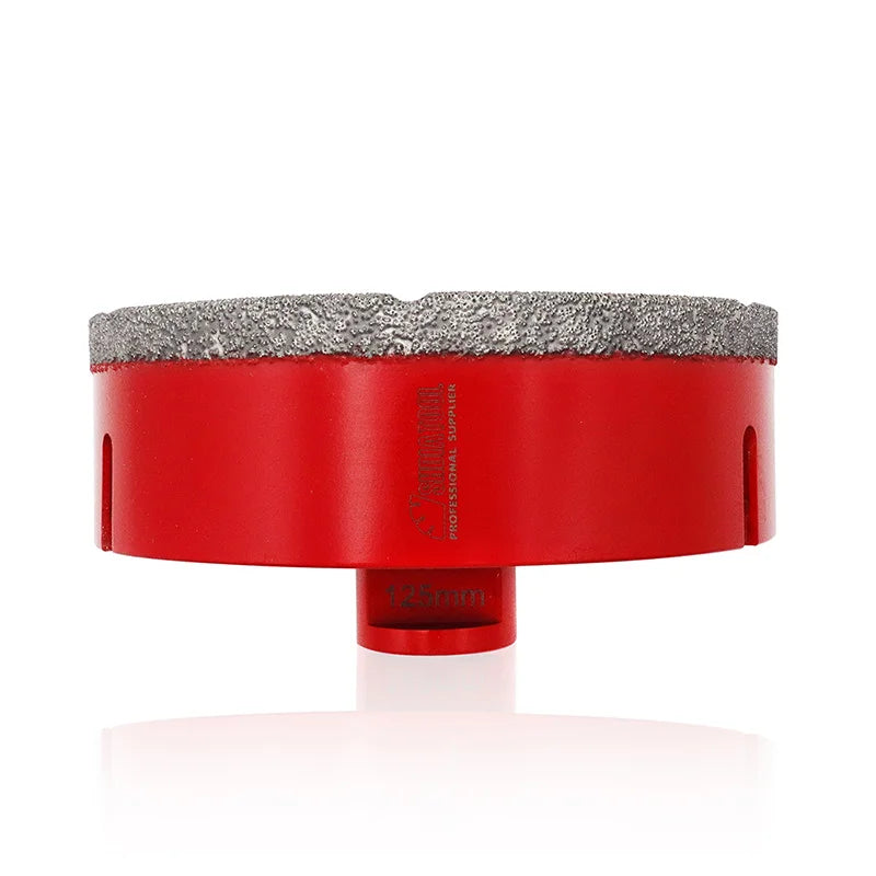 Dijamantska kruna 125 mm M14 SHDIATOOL – uspravan frontalni prikaz sa jasno vidljivom dijamantskom oblogom