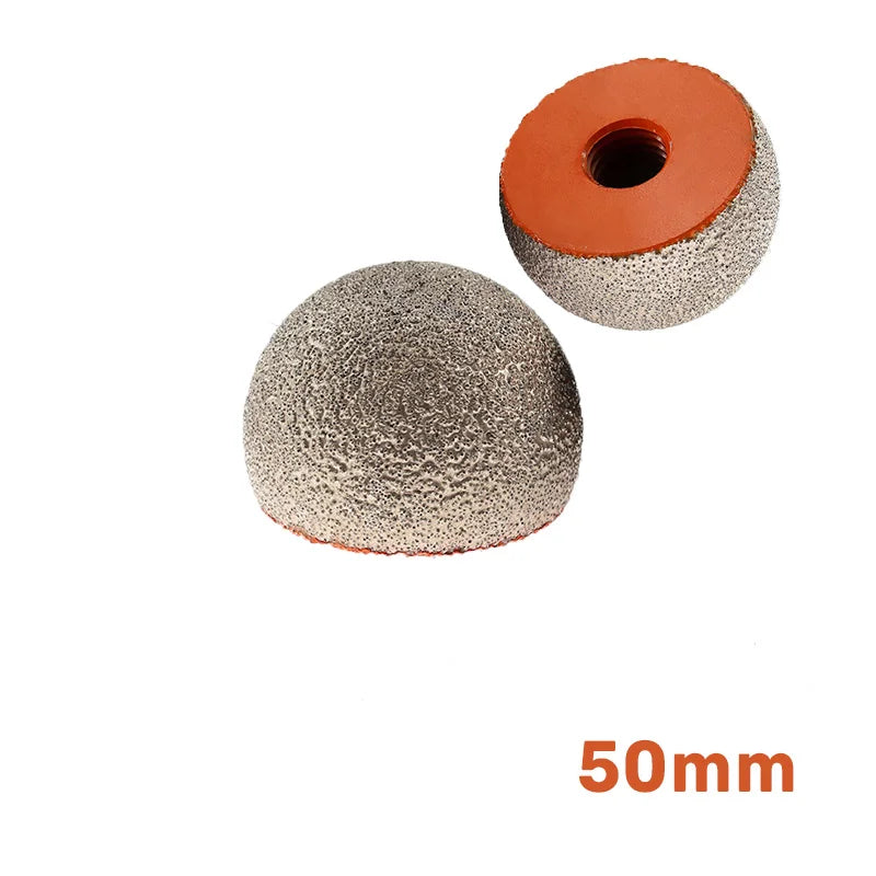 Dijamantska kugla 50mm sa navojem M14 za brusilicu – prikaz alata sa obe strane