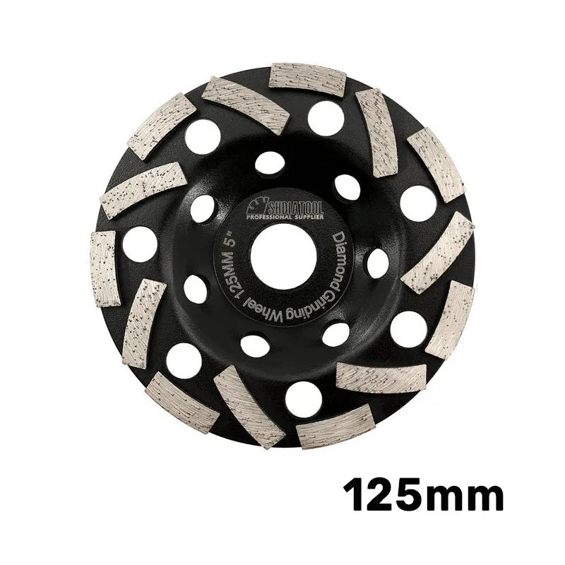 Dijamantski turbo spiralni brusni disk 125mm A514010522 – glavni prikaz brusnog tanjira sa dvostrukim segmentima