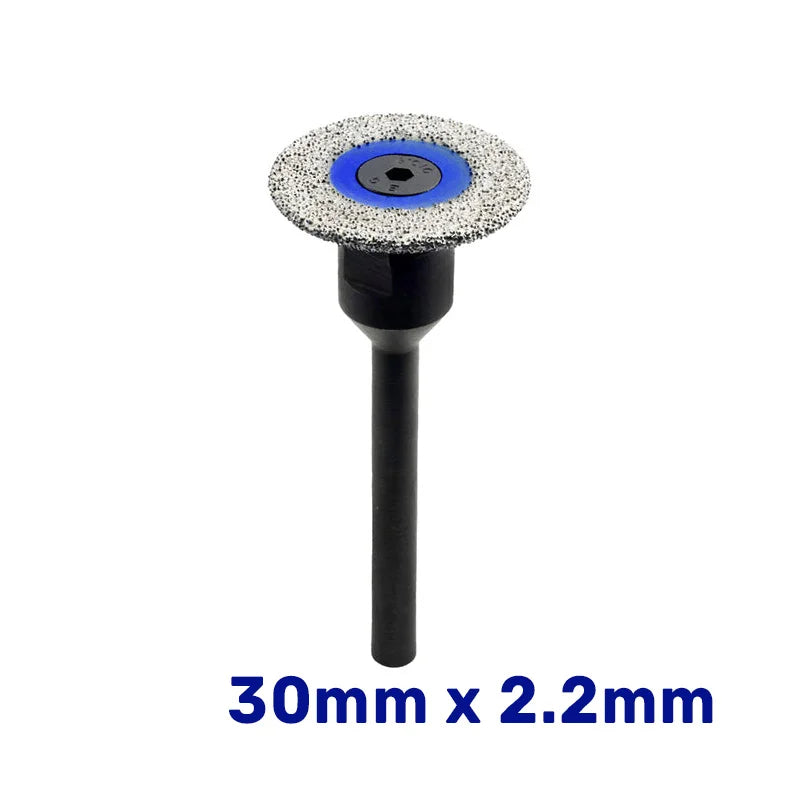 Mini dijamantska ploča za graviranje 30mm x 2.2mm sa šankom 6mm za precizno sečenje granita, mermera, keramike i stakla