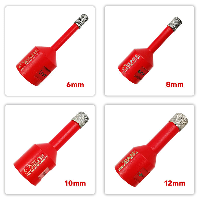 Set dijamantskih kruna za keramiku 6 8 10 12 mm M14 za porcelanske i keramičke pločice