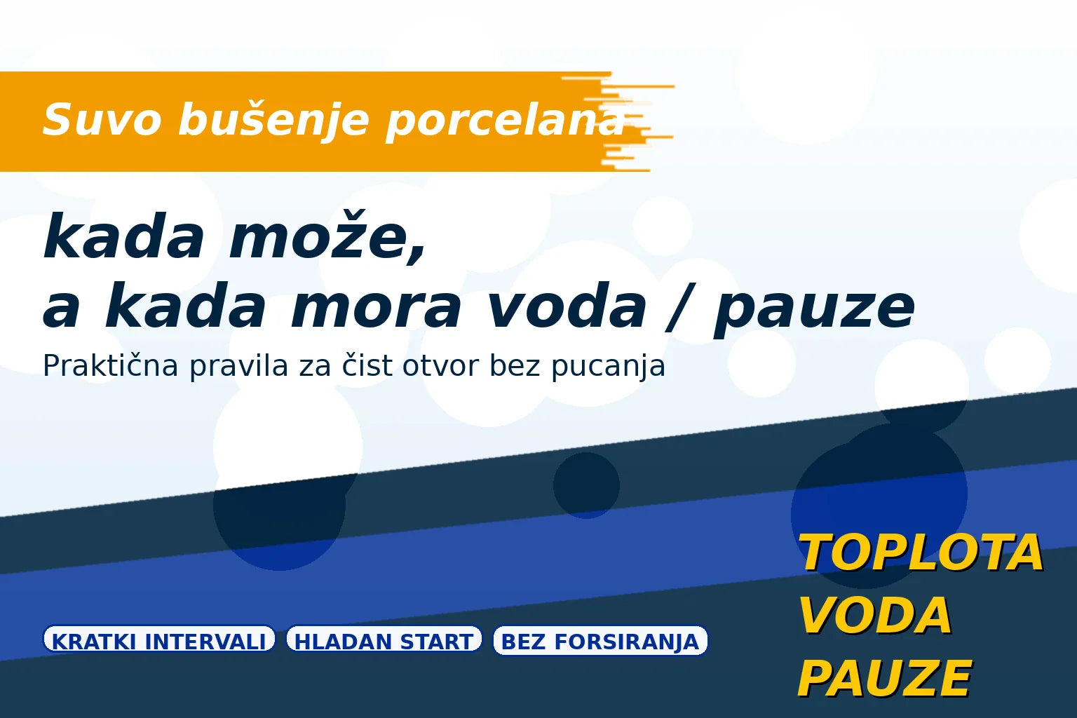 Suvo bušenje porcelana – kada može, a kada mora voda i pauze | Alatnik