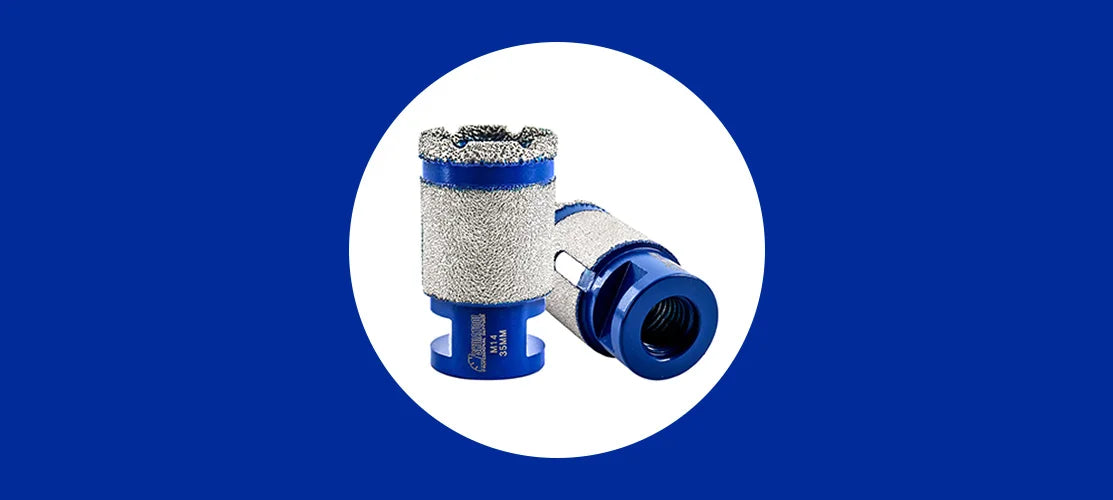 A865 dijamantske krune 10–68 mm M14 za bušenje i obradu otvora u pločicama i kamenu