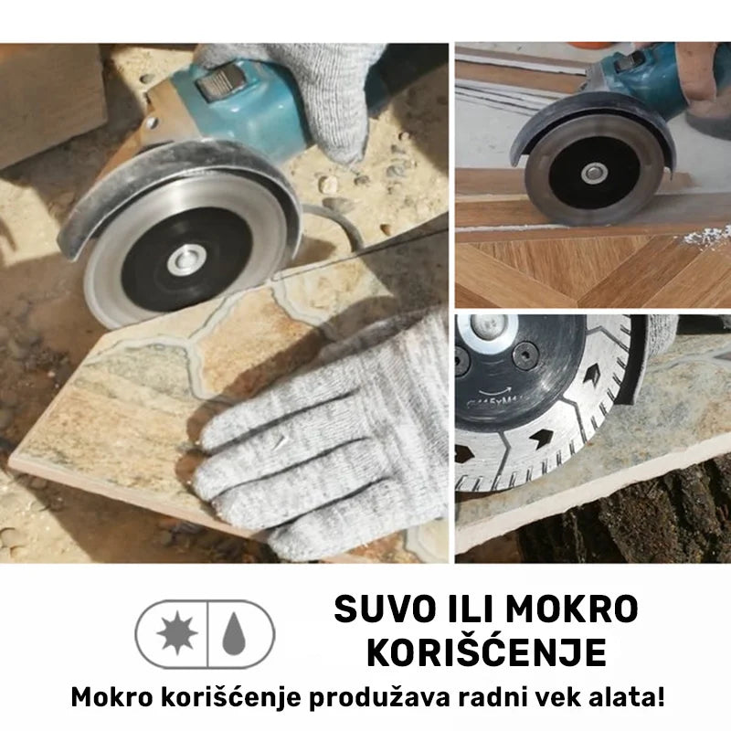 Suvo i mokro korišćenje 2u1 dijamantske ploče 115mm M14 A37245M14 pri sečenju i brušenju kamena