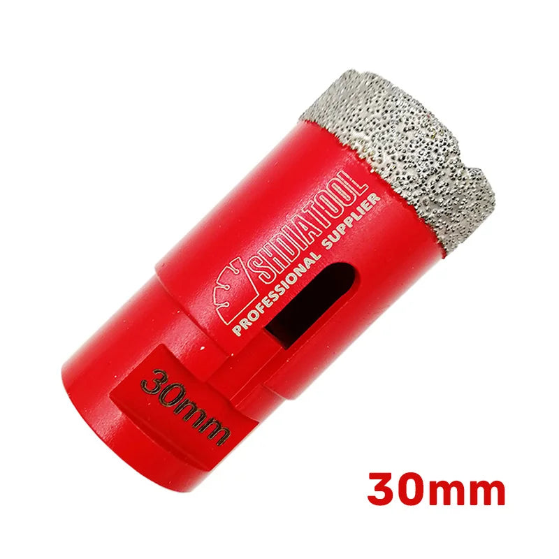 Dijamantska kruna 30 mm M14 SHDIATOOL za pločice, granit i mermer – dijagonalni prikaz sa oznakom prečnika