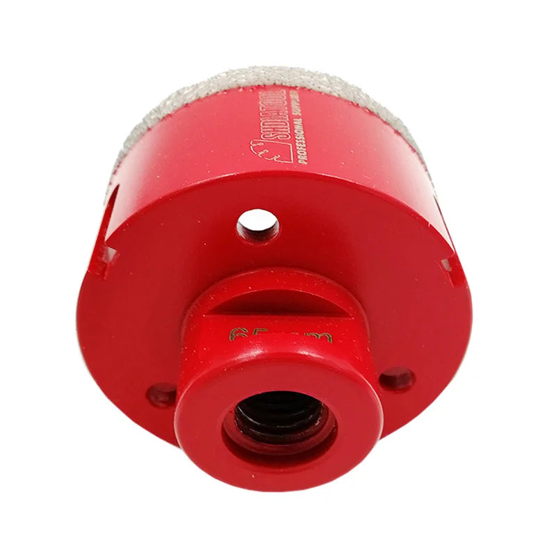 Dijamantska kruna 65 mm M14 – donji pogled na navoj za ugaonu brusilicu sa servisnim otvorima