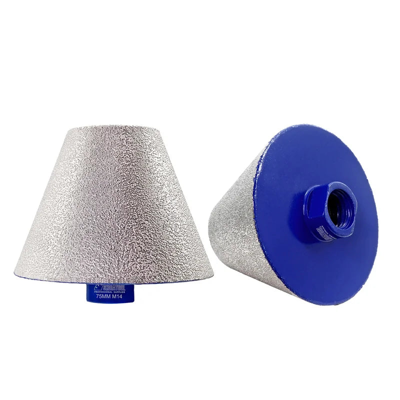 Dijamantska konusna kruna 75mm M14 A868075M14 – set kruna sa prikazom navoja za ugaonu brusilicu