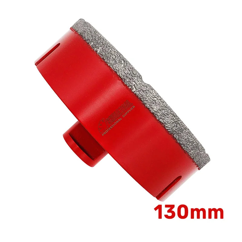 Dijamantska kruna 130 mm M14 za pločice, granit i mermer – SHDIATOOL, bočni prikaz sa natpisom 130mm