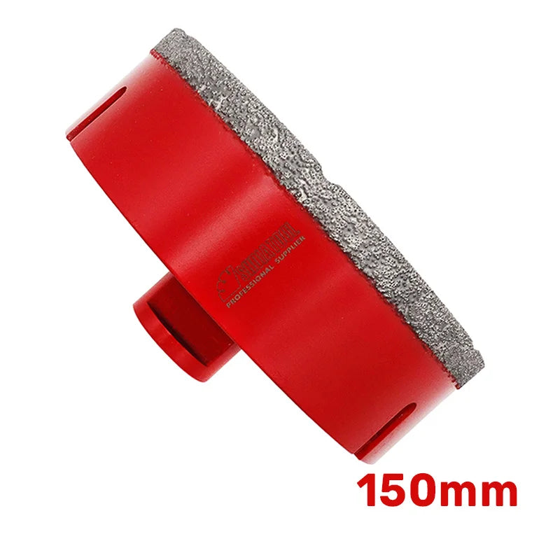 Dijamantska kruna 150 mm M14 za pločice, granit i mermer – SHDIATOOL, bočni prikaz sa natpisom 150mm