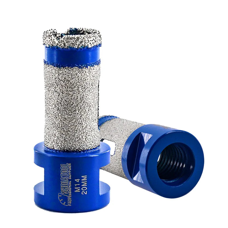 Dijamantska kruna 20mm sa prikazom M14 navoja i radnog dela za bušenje i brušenje