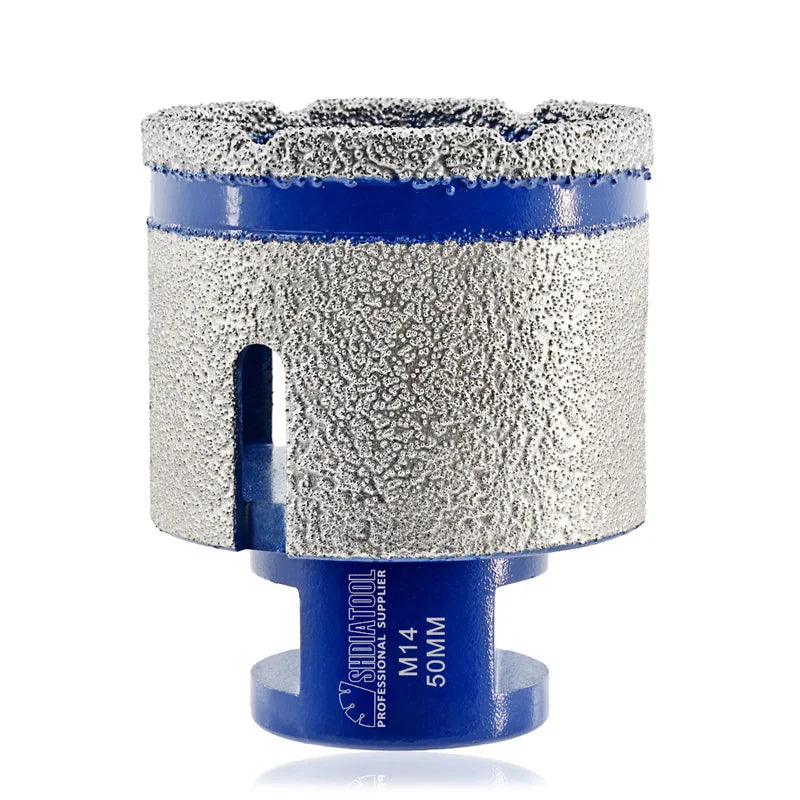 Prednji pogled na dijamantsku krunu 50 mm M14 za ugaonu brusilicu