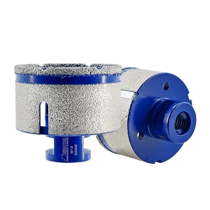 Dijamantska kruna 68mm M14 – pogled na krunu i M14 navoj za ugaonu brusilicu