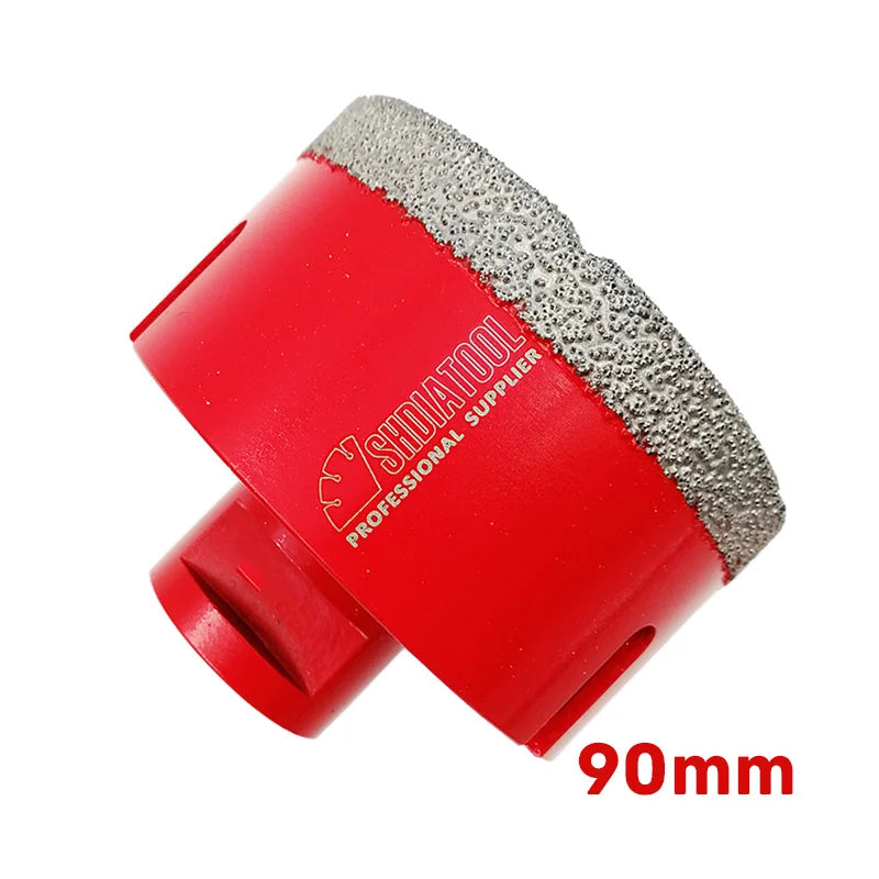 Dijamantska kruna 90 mm M14 za pločice, granit i mermer – SHDIATOOL, bočni prikaz sa natpisom 90mm