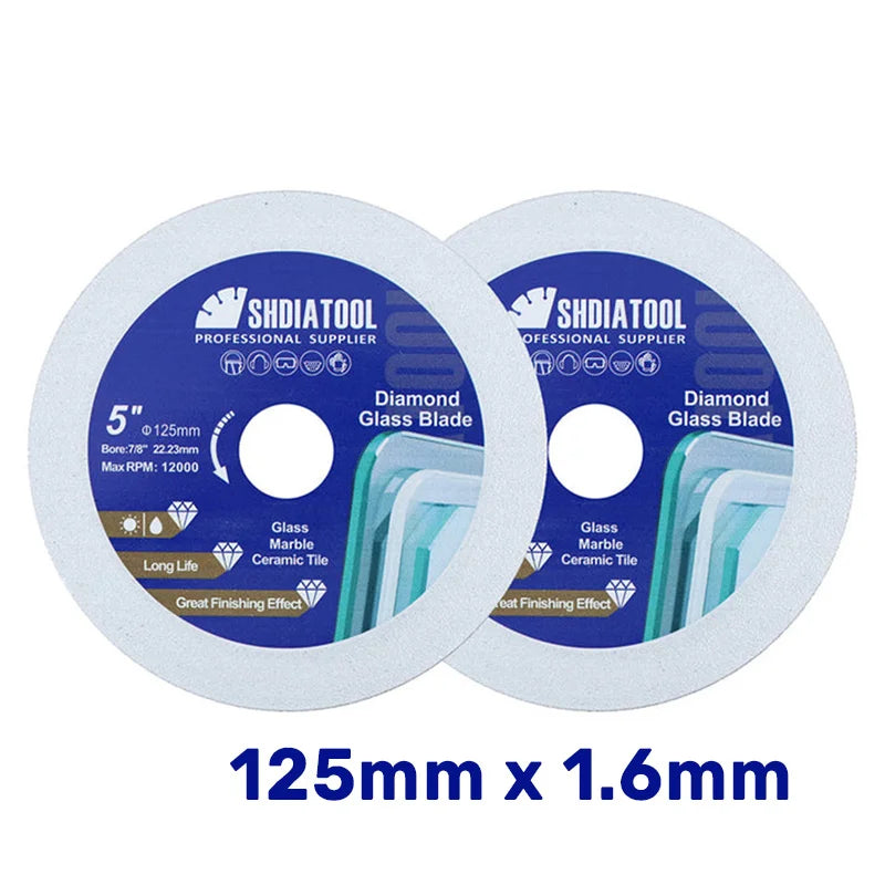 Dijamantska rezna ploča 125mm x 1.6mm za staklo, mermer, granit, porcelan i keramiku – SHDIATOOL A8161051522