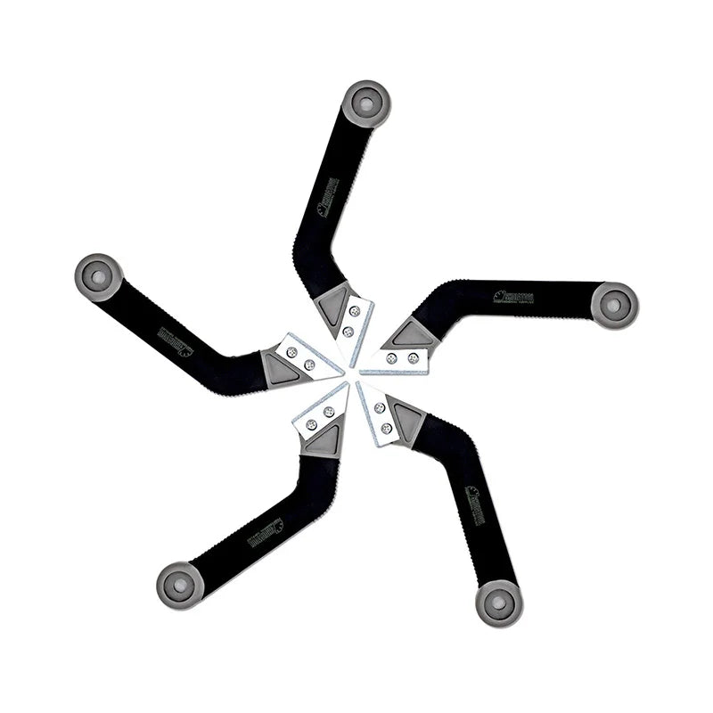 Set dijamantskih noževa za fugne A89202 raspoređen u krug – prikaz duplog sečiva za rez od 2 ili 4mm