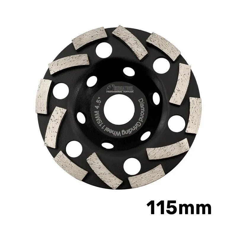 Dijamantski turbo spiralni brusni disk 115mm A514014522 – glavni prikaz brusnog tanjira sa dvostrukim segmentima