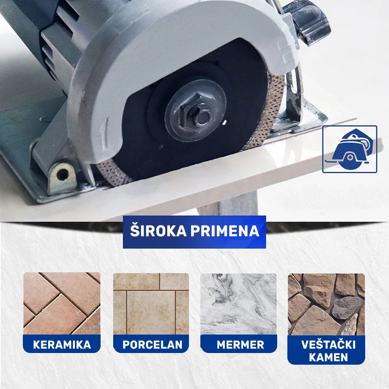 Primena Mesh Turbo dijamantske ploče 115mm A393451022R na keramici, porcelanu, mermeru i veštačkom kamenu