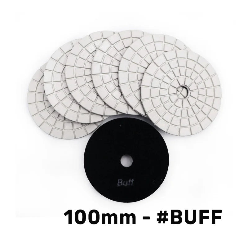Mokri dijamantski polirni pad 100mm BUFF set jastučića za završni sjaj granita i mermera