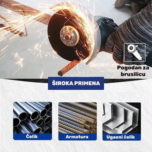 Sečenje armature ugaonom brusilicom sa reznom pločom za metal i inox 115×1.0×22.23mm B31104503