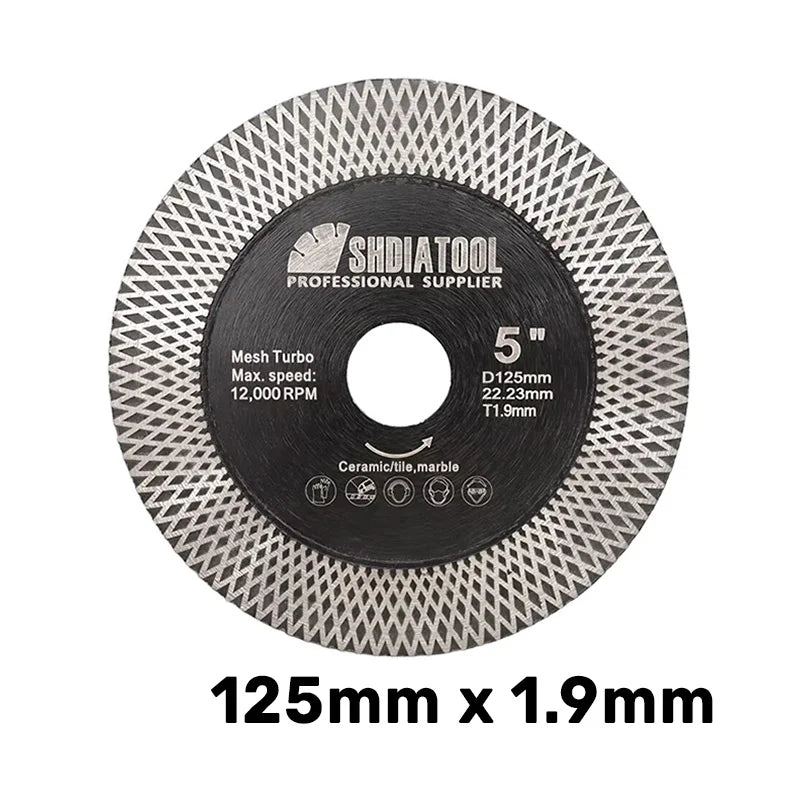 X Mesh Turbo dvostrana dijamantska ploča 125mm x 1,9mm A380051022 za sečenje keramike, porcelana i kamena