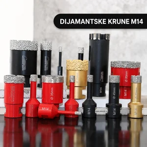 Dijamantske krune M14 za bušenje porcelanskih i keramičkih pločica