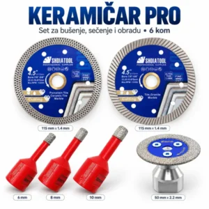 KERAMIČAR PRO set dijamantskih alata za keramičare